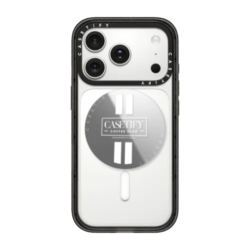 CASETiFY Coffee Club - Classic Straps | Snappy Grip Stand / Snappy Mirror Grip Stand MagSafe Compatible / Silver | Image 1