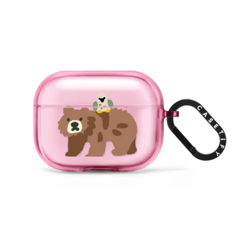Cozy Bear | AirPods Pro 2 / Earbuds Impact Case / Pink Fizz | Image 1