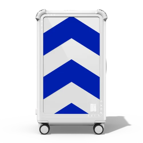 Custom Suitcase | 29" Check-In Trunk Suitcase / Bounce Suitcase / Glossy Cloud White | Image 1