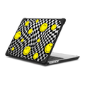 Smiley Melted Checkers Laptop Case | MacBook Pro 14-inch (M1 - M5) / MacBook Bounce Case / Black | Image 1
