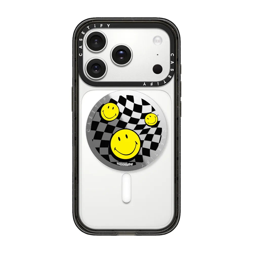 Smiley Melted Checkers Snappy Grip Stand | Image 1