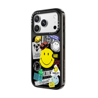 Smiley Sticker Phone Case | iPhone 18 Pro Max / Impact Case MagSafe Compatible - Glossy / Glossy Black | Image 2