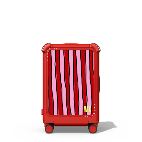 Custom Suitcase | 21" Carry-On Suitcase / Bounce Suitcase / Cherry Red | Image 1