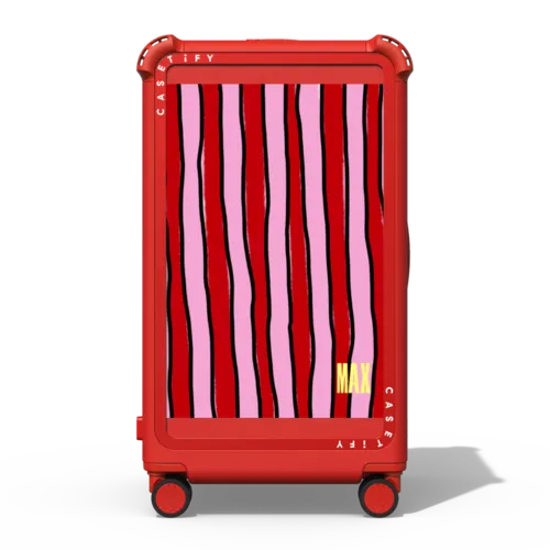 Custom Suitcase | 29" Check-In Trunk Suitcase / Bounce Suitcase / Cherry Red | Image 1