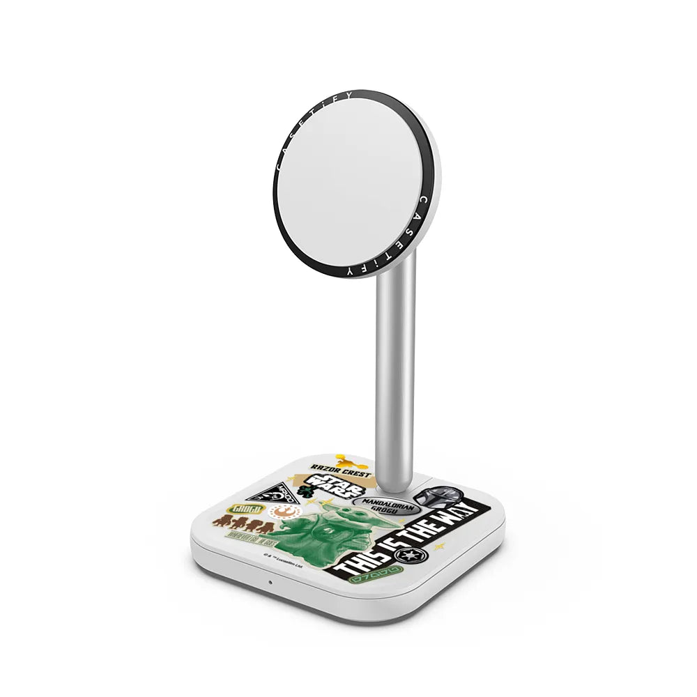 The Mandalorian and Grogu Stickermania PowerThru 2-in-1 Charging Stand