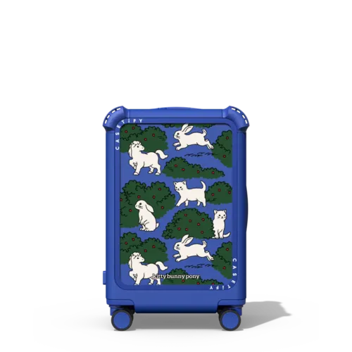 kittybunnypony Grove CARRY-ON SUITCASE | 21" Carry-On Suitcase / Bounce Suitcase / Cobalt Blue | Image 1
