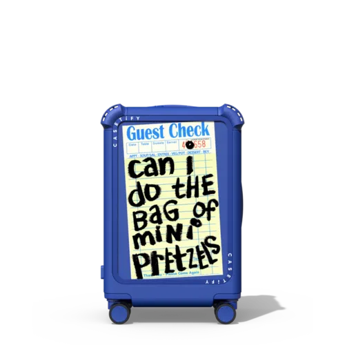 The Bag of Mini Pretzels | 21" Carry-On Suitcase / Bounce Suitcase / Cobalt Blue | Image 1