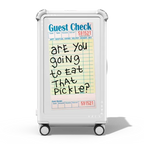 Are You Going to Eat That Pickle | 29" Check-In Trunk Suitcase / Bounce Suitcase / Glossy Cloud White | Image 1