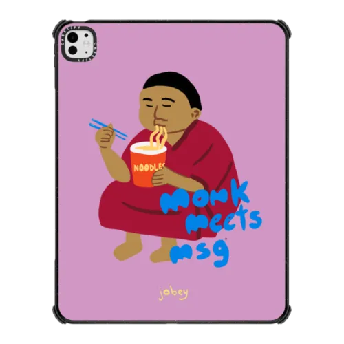 Monk Meets MSG | iPad Pro 13-inch (M4/M5) / iPad Impact Case / Black | Image 1