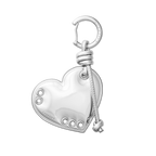 Puffy Heart Bag Charm -  Metallic Cupid