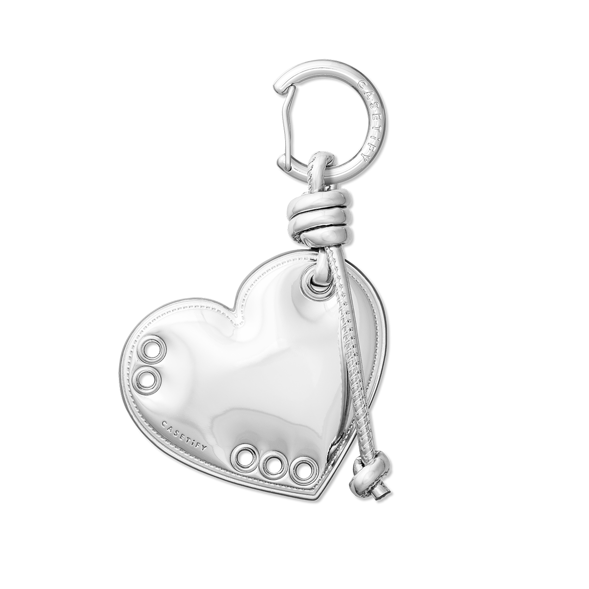 Puffy Heart Bag Charm -  Metallic Cupid