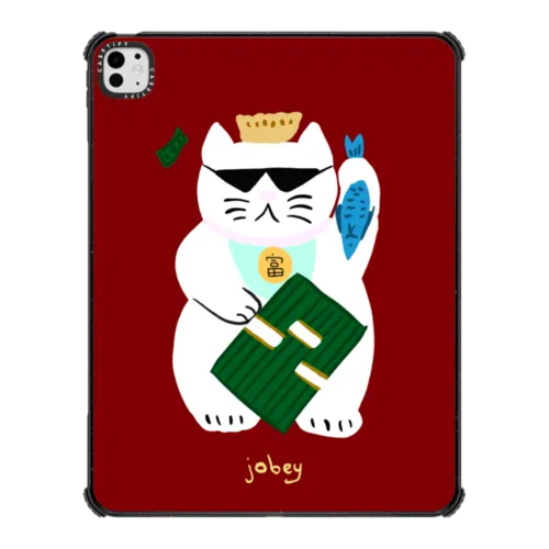 Cash Cat | iPad Pro 13-inch (M4/M5) / iPad Impact Case / Black | Image 1