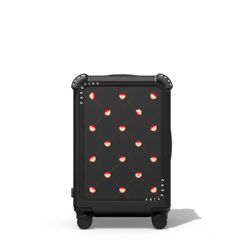 Berry sweet | 21" Carry-On Suitcase / Bounce Suitcase / Matte Black | Image 1