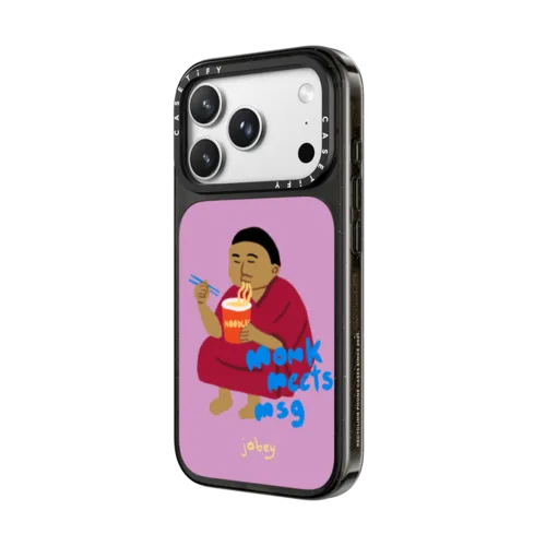 Monk Meets MSG | iPhone 18 Pro Max / Impact Case MagSafe Compatible - Glossy / Glossy Black | Image 2
