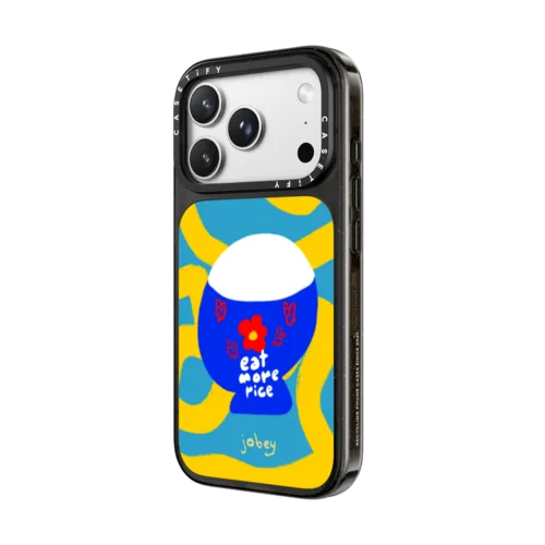Eat More Rice | iPhone 18 Pro Max / Impact Case MagSafe Compatible - Glossy / Glossy Black | Image 2