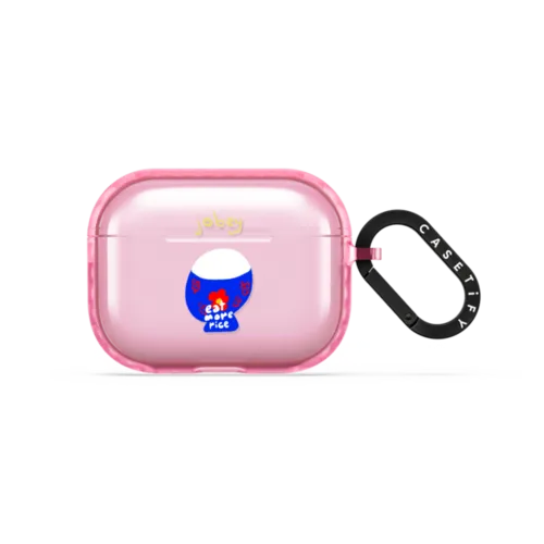 Eat More Rice | AirPods Pro 3 / Earbuds Impact Case / Pink Fizz | Image 1