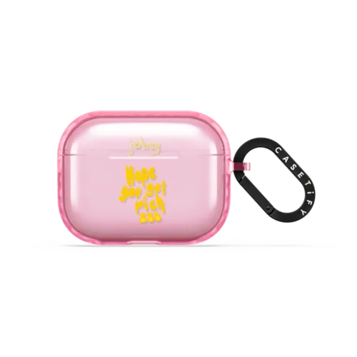 Hope You Get Rich | AirPods Pro 3 / Earbuds Impact Case / Pink Fizz | Image 1