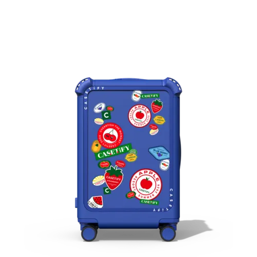 Fruit Labels | 21" Carry-On Suitcase / Bounce Suitcase / Cobalt Blue | Image 1