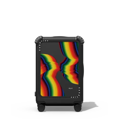 Kissing | 21" Carry-On Suitcase / Bounce Suitcase / Matte Black | Image 1