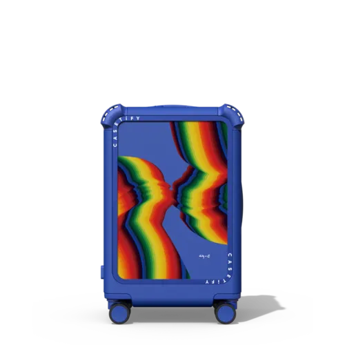 Kissing | 21" Carry-On Suitcase / Bounce Suitcase / Cobalt Blue | Image 1