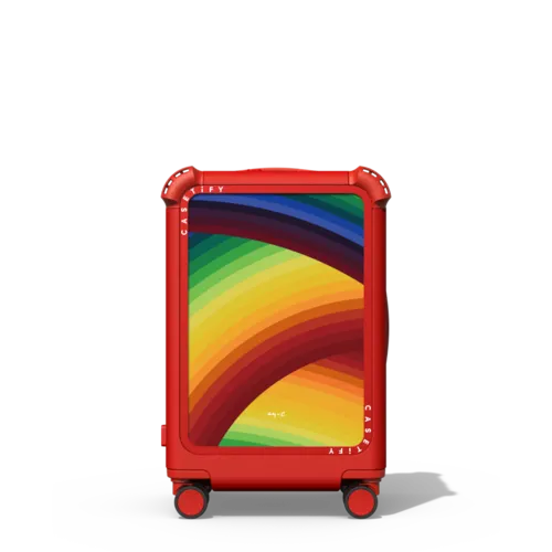 Rainbow (ARC) | 21" Carry-On Suitcase / Bounce Suitcase / Cherry Red | Image 1