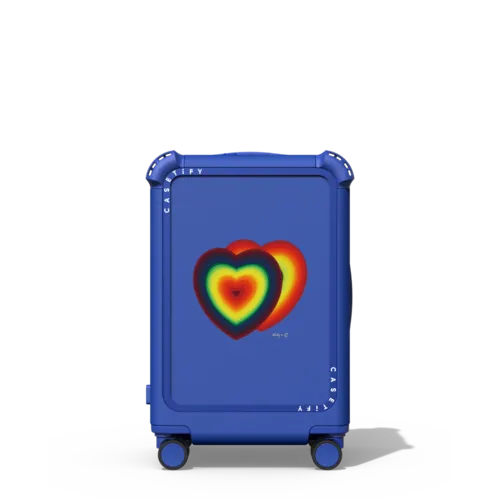 Two Hearts | 21" Carry-On Suitcase / Bounce Suitcase / Cobalt Blue | Image 1