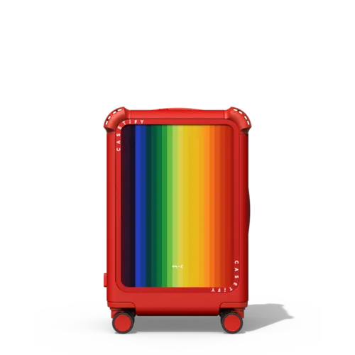 Rainbow Pathway | 21" Carry-On Suitcase / Bounce Suitcase / Cherry Red | Image 1