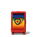 Hearts on Rainbow | 21" Carry-On Suitcase / Bounce Suitcase / Cherry Red | Image 1