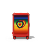 Hearts on Rainbow | 21" Carry-On Suitcase / Bounce Suitcase / Cherry Red | Image 1