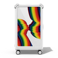 Kissing | 29" Check-In Trunk Suitcase / Bounce Suitcase / Glossy Cloud White | Image 1
