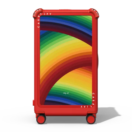 Rainbow (ARC) | 29" Check-In Trunk Suitcase / Bounce Suitcase / Cherry Red | Image 1