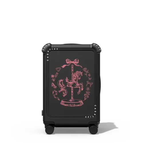 The Royal Carousel | 21" Carry-On Suitcase / Bounce Suitcase / Matte Black | Image 1
