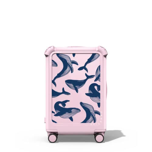 Blue Whale | 21" Carry-On Suitcase / Bounce Suitcase / Glossy Primrose Pink | Image 1