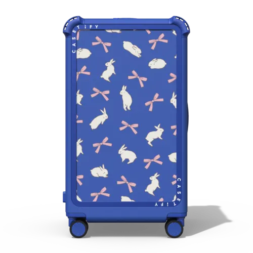 Rabbit Ribbon | 29" Check-In Trunk Suitcase / Bounce Suitcase / Cobalt Blue | Image 1