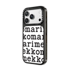 Marimekko Logo Pattern Case (White) | iPhone 18 Pro Max / Impact Case MagSafe Compatible - Glossy / Glossy Black | Image 2