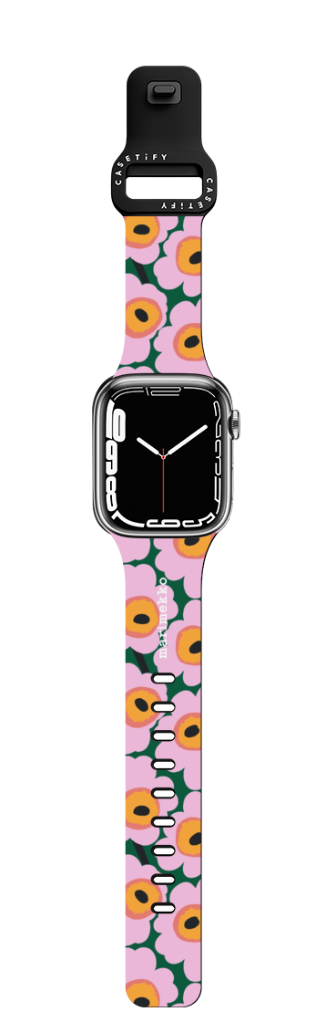 Marimekko Unikko Watch Band | Apple Watch Series 7-9 (45mm) / Impact Band / Black | Image 1
