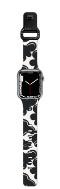 Marimekko Kukasta Kukkaan (Black & White) Watch Band | Apple Watch Series 7-9 (45mm) / Impact Band / Black | Image 1