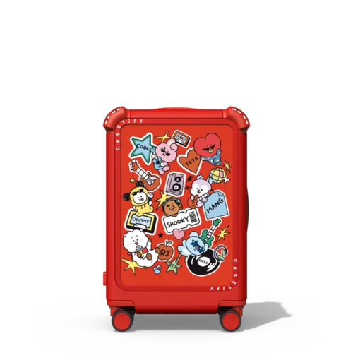 BT21 SUITCASE | 21" Carry-On Suitcase / Bounce Suitcase / Cherry Red | Image 1