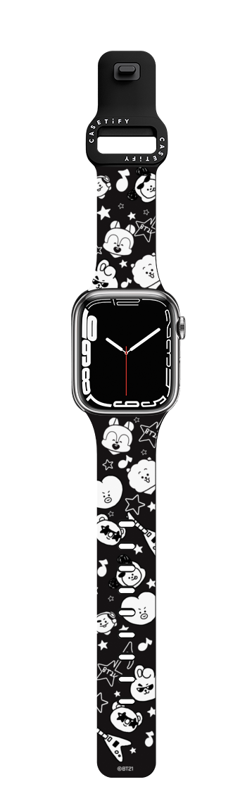 BT21 Watch Band | Apple Watch Series 7-9 (45mm) / Impact Band / Black | Image 1