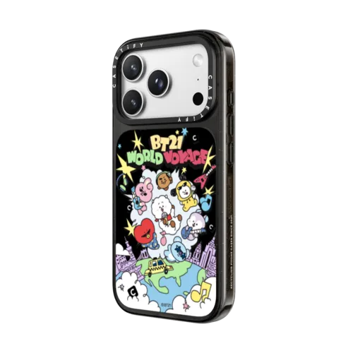 BT21 Sticker Case | iPhone 18 Pro Max / Impact Case MagSafe Compatible - Glossy / Glossy Black | Image 2