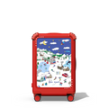 Winter Wonderland | 21" Carry-On Suitcase / Bounce Suitcase / Cherry Red | Image 1