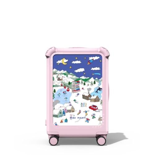 Winter Wonderland | 21" Carry-On Suitcase / Bounce Suitcase / Glossy Primrose Pink | Image 1
