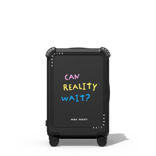 Can Reality Wait? | 21" Carry-On Suitcase / Bounce Suitcase / Matte Black | Image 1