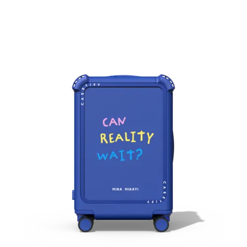 Can Reality Wait? | 21" Carry-On Suitcase / Bounce Suitcase / Cobalt Blue | Image 1