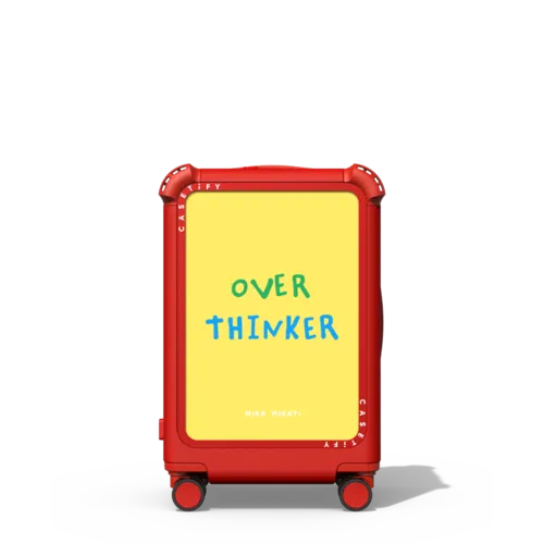 Over Thinker | 21" Carry-On Suitcase / Bounce Suitcase / Cherry Red | Image 1
