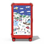 Winter Wonderland | 29" Check-In Trunk Suitcase / Bounce Suitcase / Cherry Red | Image 1
