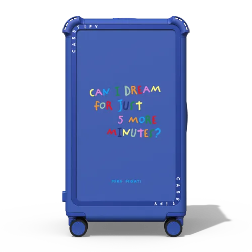 Can I Dream For 5 More Minutes? | 29" Check-In Trunk Suitcase / Bounce Suitcase / Cobalt Blue | Image 1