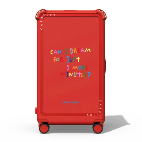 Can I Dream For 5 More Minutes? | 29" Check-In Trunk Suitcase / Bounce Suitcase / Cherry Red | Image 1