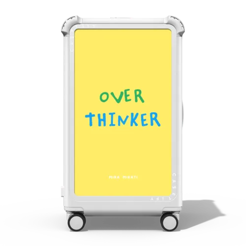 Over Thinker | 29" Check-In Trunk Suitcase / Bounce Suitcase / Glossy Cloud White | Image 1