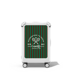 Coffee Club with strips CARRY-ON SUITCASE | 21" Carry-On Suitcase / Bounce Suitcase / Glossy Cloud White | Image 1